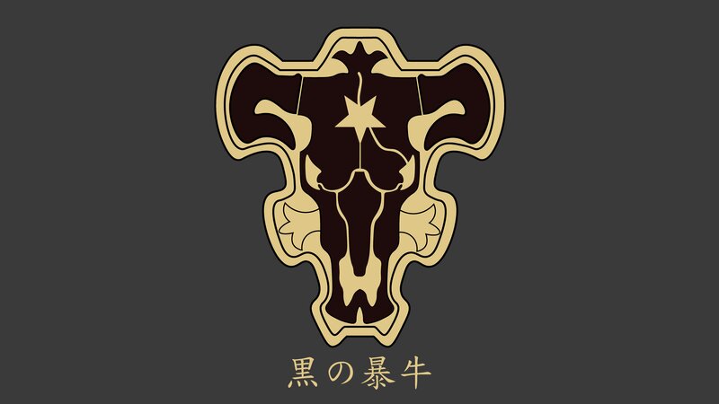 Black Bull Skull Symbol