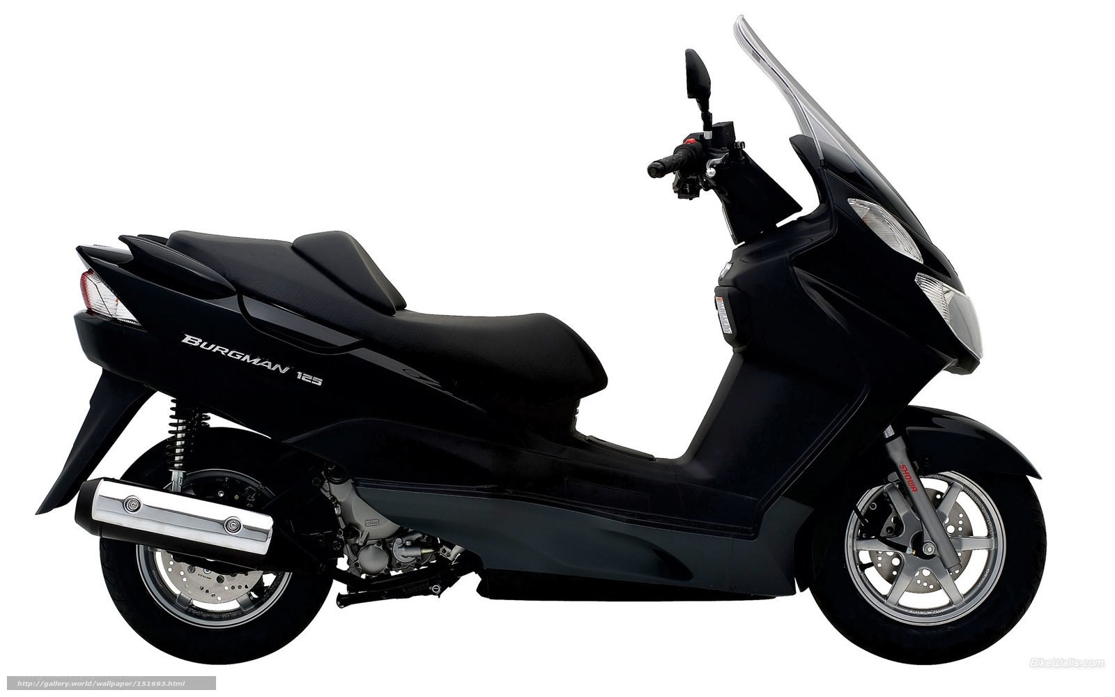 Black Burgman 125 scooter