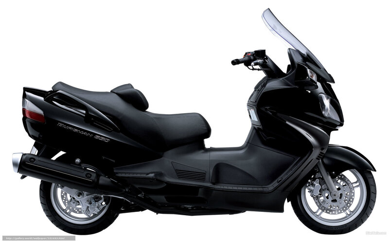 Black Burgman 650 scooter