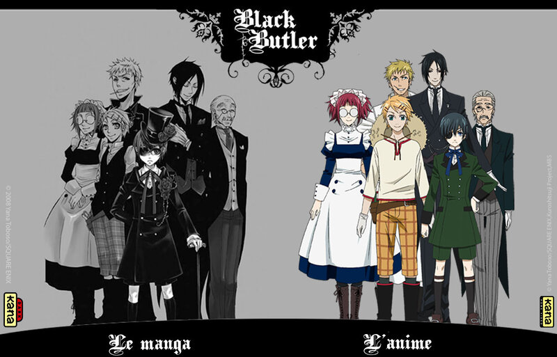Black Butler manga and anime characters