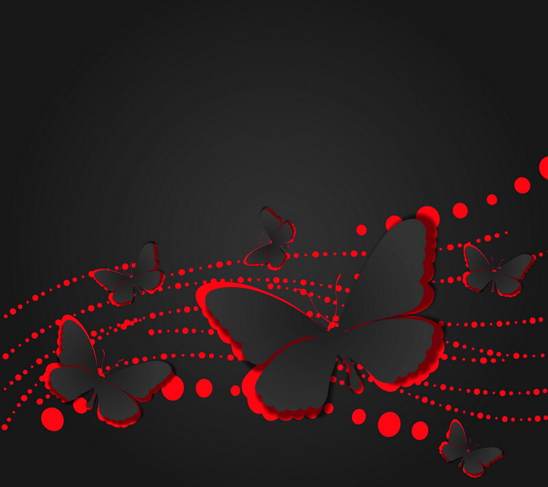 Black Butterflies on Dark Background