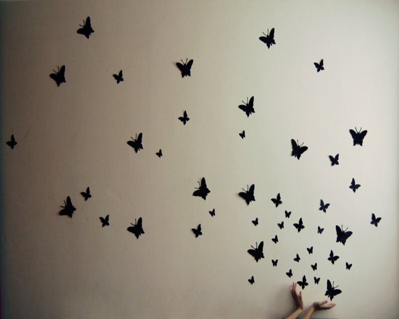 Black Butterfly Decals