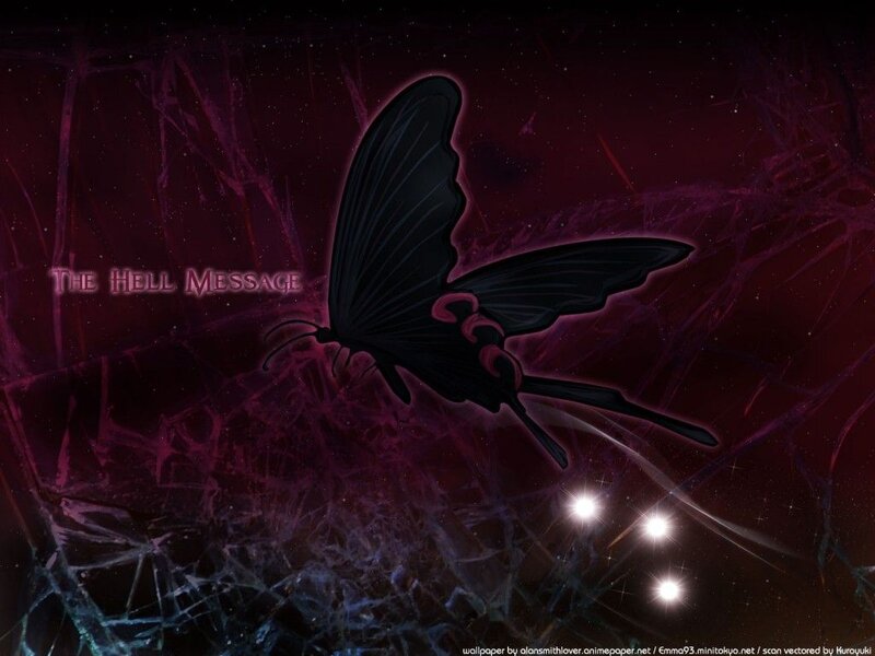 Black Butterfly in Dark Space