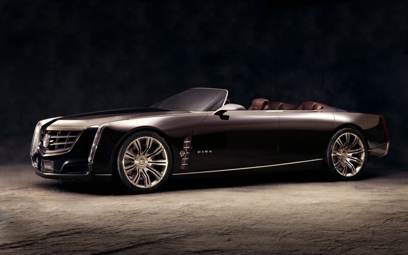 Black Cadillac Ciel Convertible — Dramatic, Photograph, Car, Wheels