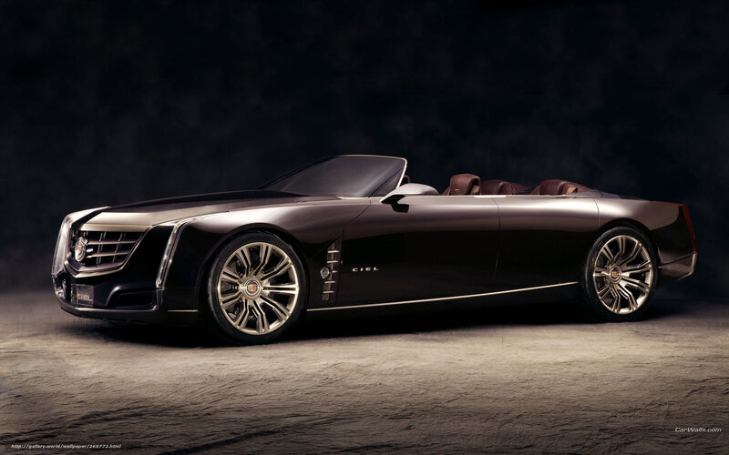 Black Cadillac Ciel Convertible — Dramatic, Photograph