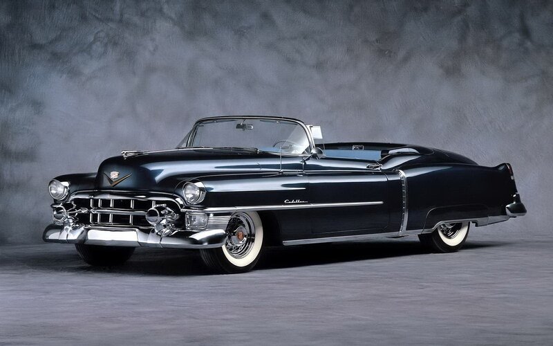 Black Cadillac Convertible — Dramatic, Photograph, Car, Chrome