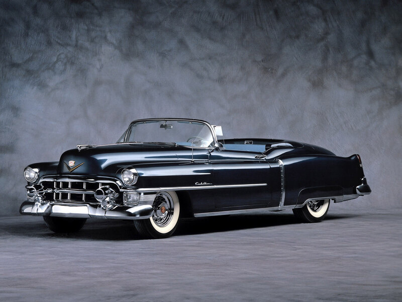 Black Cadillac Convertible — Dramatic, Photograph, Car, Chrome, White-wall Tires
