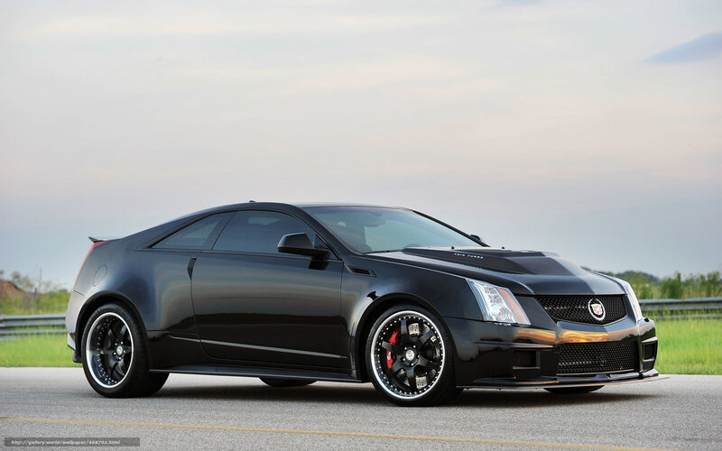 Black Cadillac Coupe — Calm, Sunset, Photograph, Car
