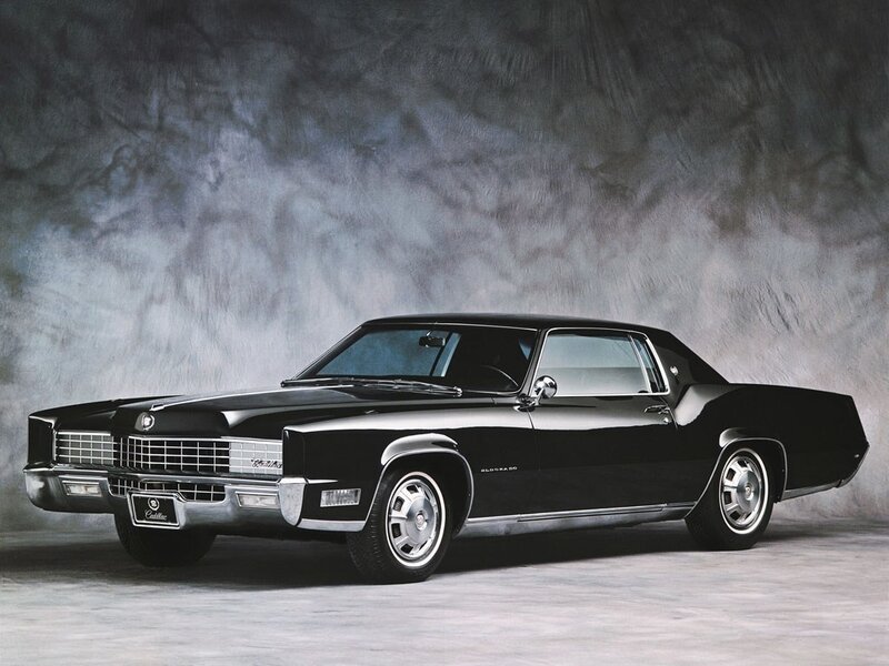 Black Cadillac Coupe — Dramatic, Photograph, Car, Grille, Wheels, Silver