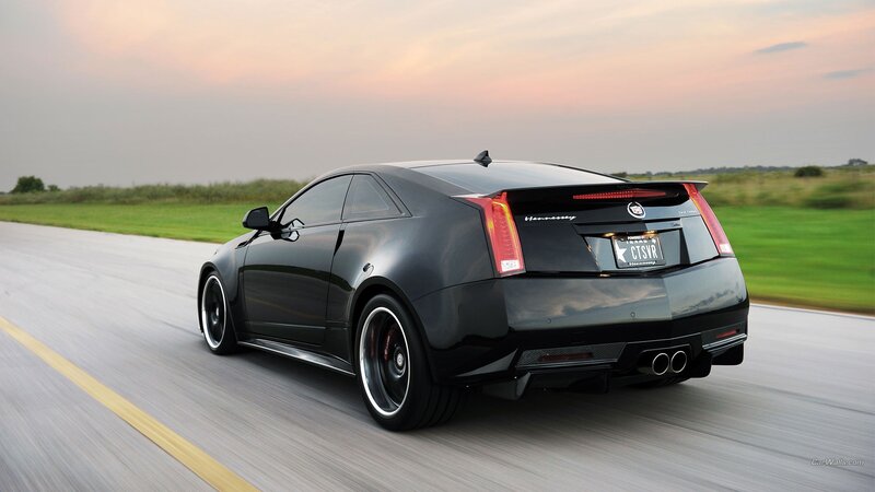 Black Cadillac Coupe — Dynamic, Sunset, Photograph