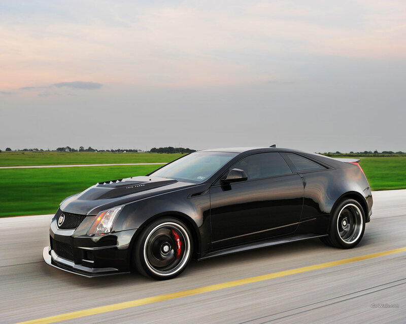Black Cadillac Coupe — Dynamic, Sunset