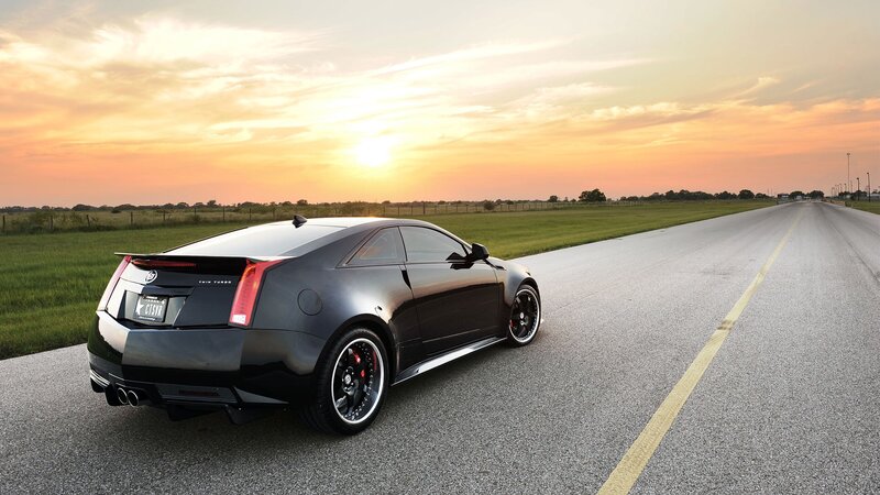 Black Cadillac Coupe — Serene, Sunset