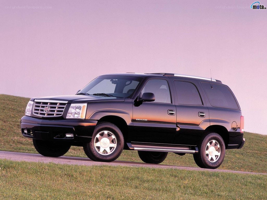 Black Cadillac Escalade on a road