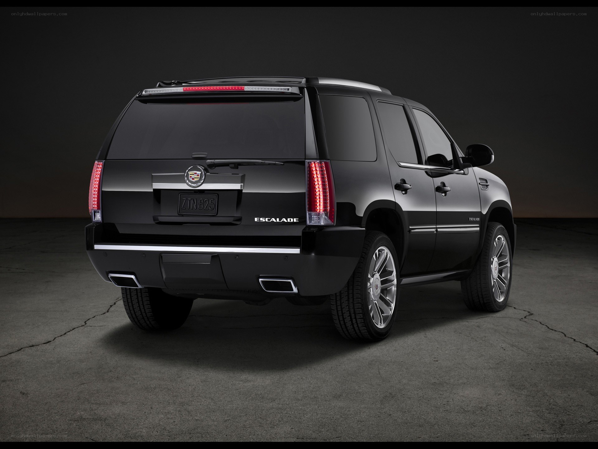 Black Cadillac Escalade rear view