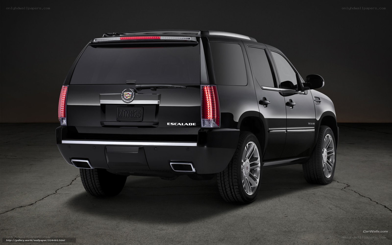 Black Cadillac Escalade rear view