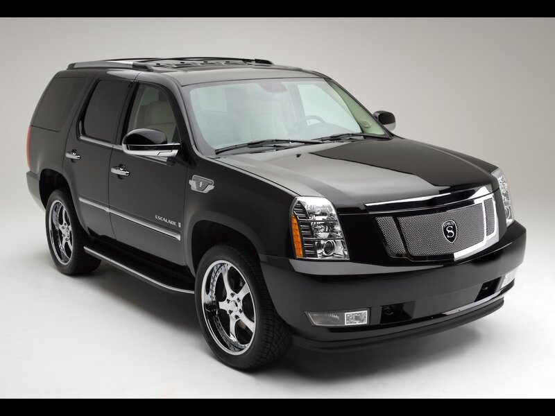 black cadillac escalade suv