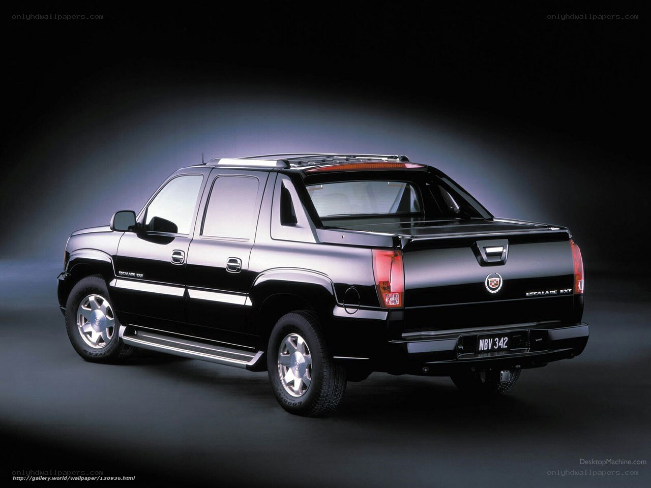 black cadillac ext pickup truck
