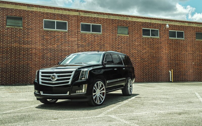 Black Cadillac Suv — Dramatic, Afternoon, Photograph