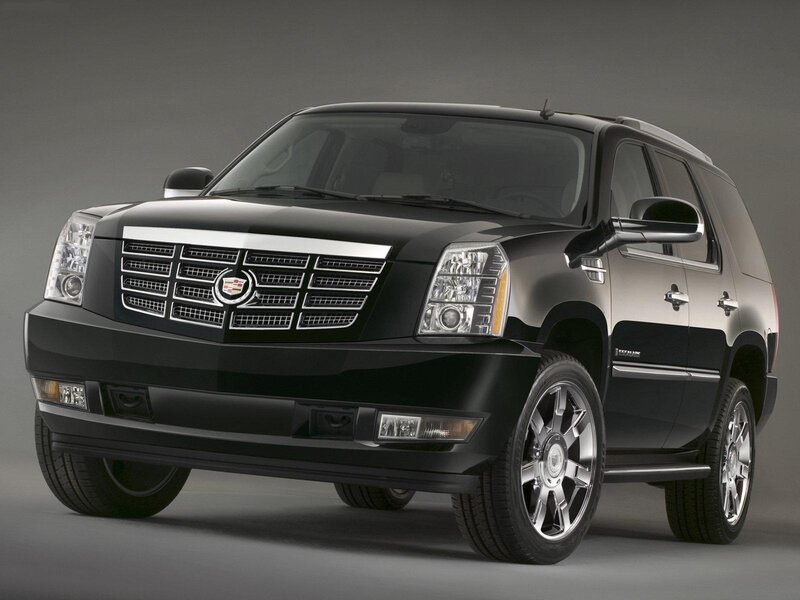 Black Cadillac Suv — Dramatic, Photograph, Grille, Headlights, Wheels