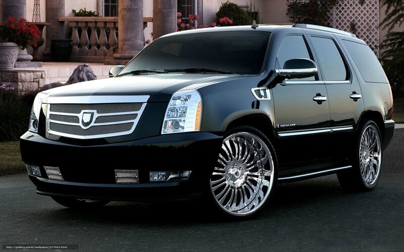 Black Cadillac Suv — Dramatic, Sunset, Photograph