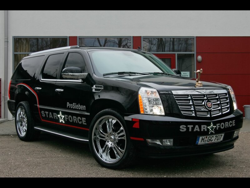 Black Cadillac SUV with Star Force branding