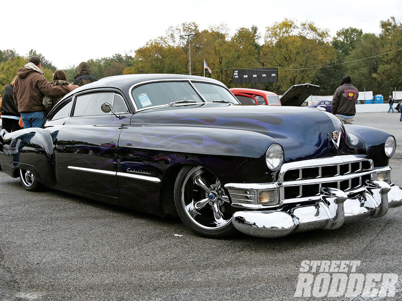 Black Cadillac with Flames
