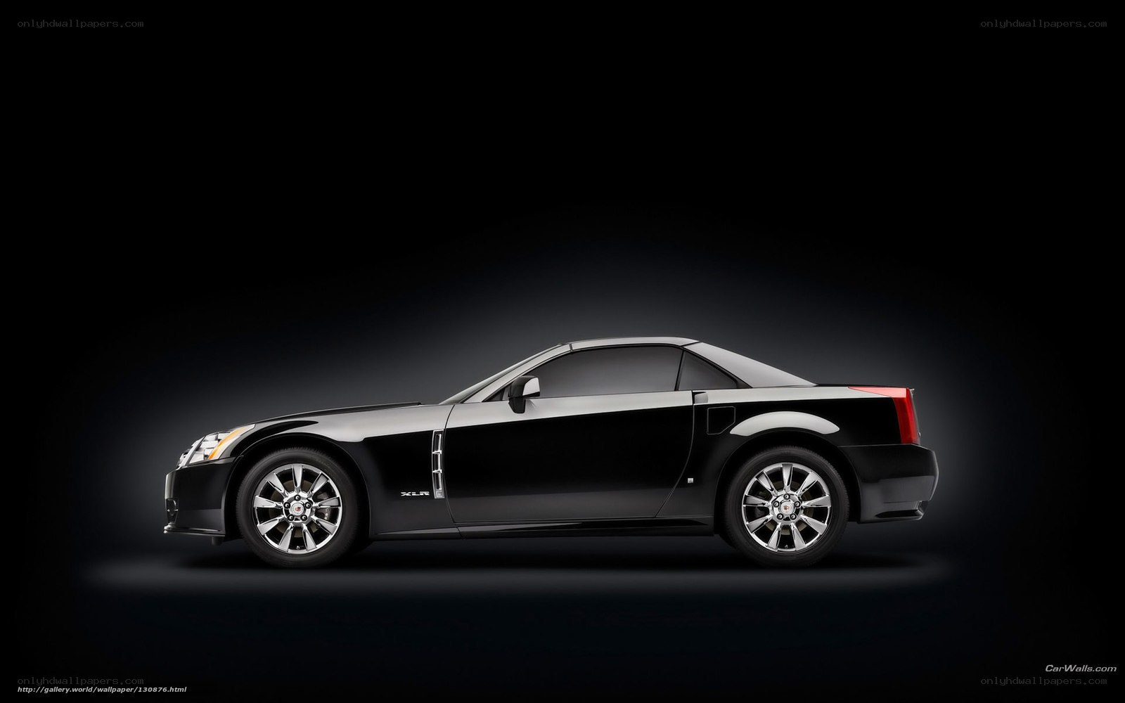 black cadillac xlr sports car