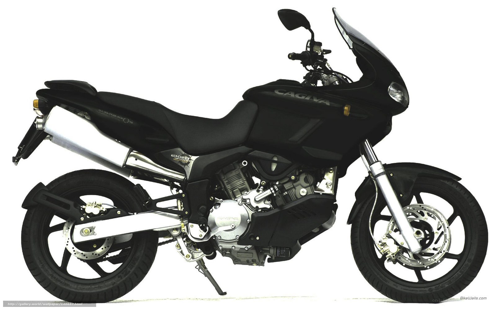 black cagiva motorcycle