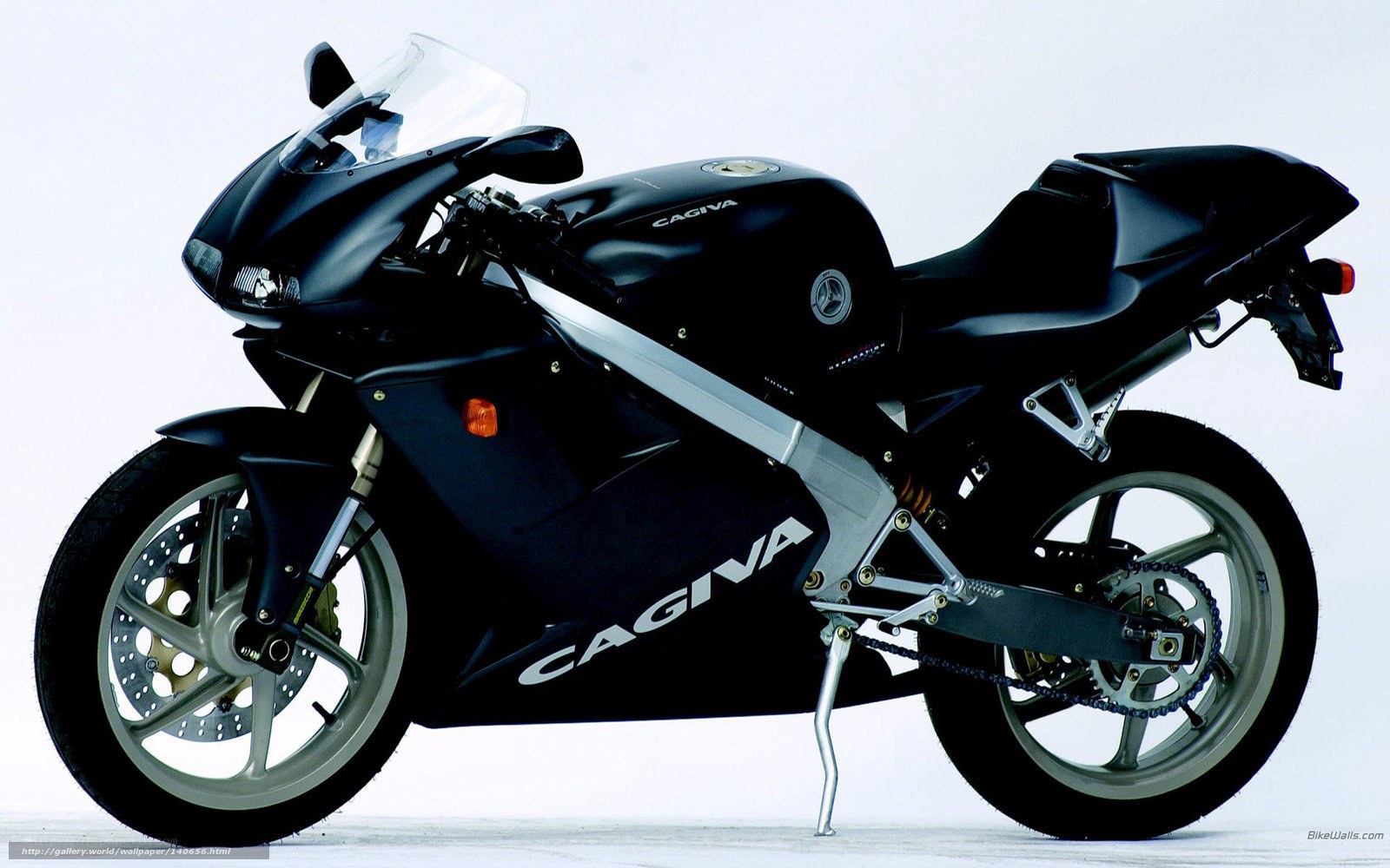 Black Cagiva sport motorcycle