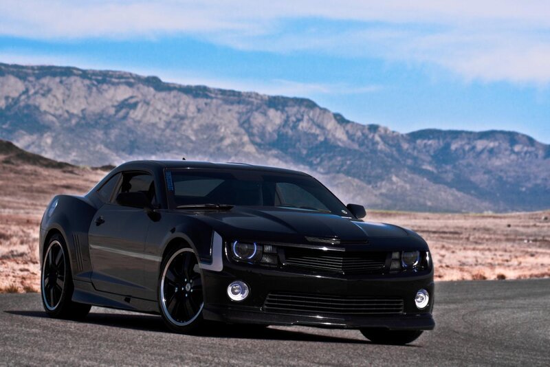 Black Camaro Car — Dramatic, Afternoon