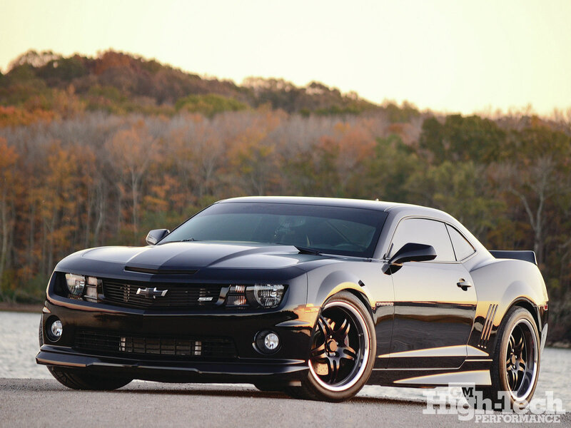 Black Camaro Car — Serene, Sunset
