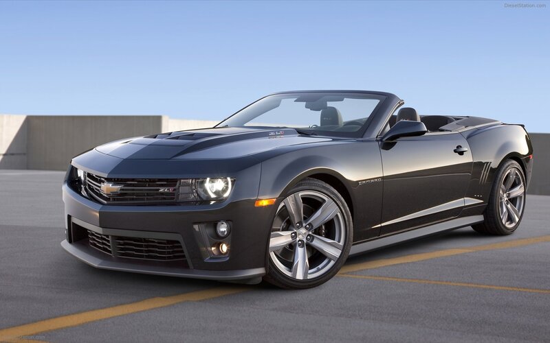 Black Camaro Convertible — Calm, Afternoon, Photograph