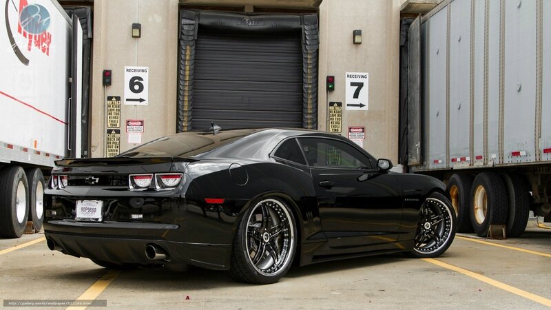 Black Camaro in loading dock