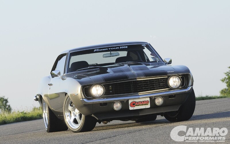 Black Camaro on a road