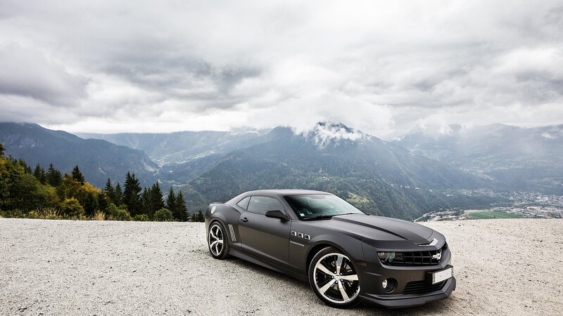 Black Camaro on Gravel