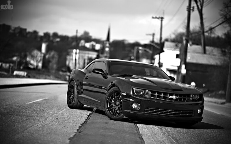 black camaro on street