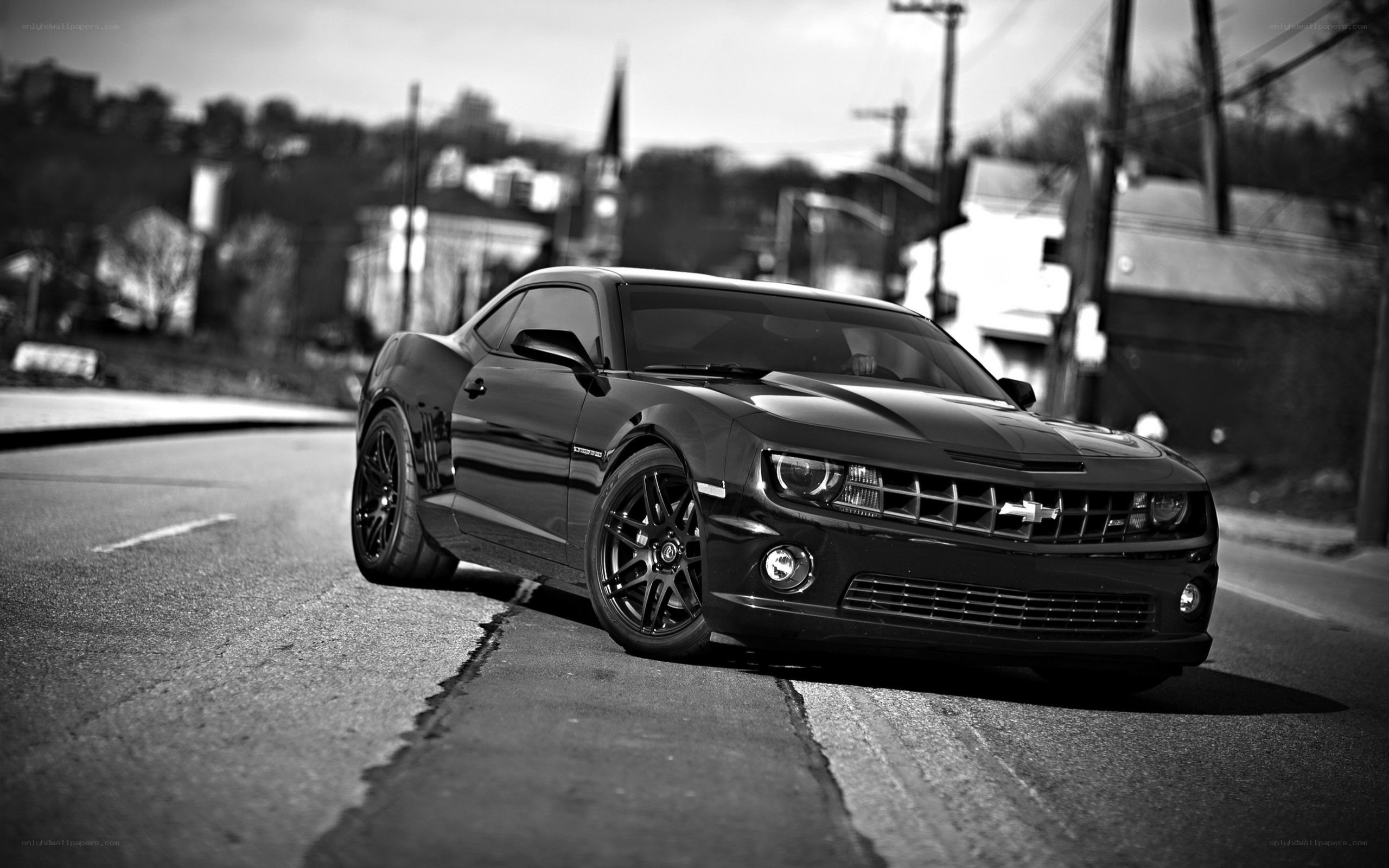 black camaro on street