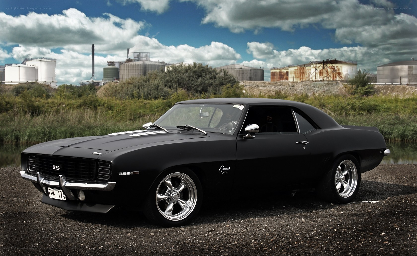 Black Camaro SS classic car