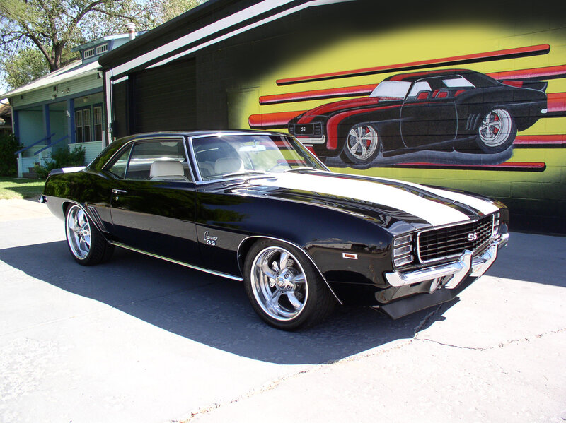 Black Camaro Ss — Dramatic, Afternoon, Photograph, Mural