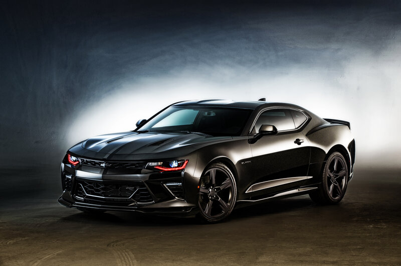 Black Camaro SS in studio