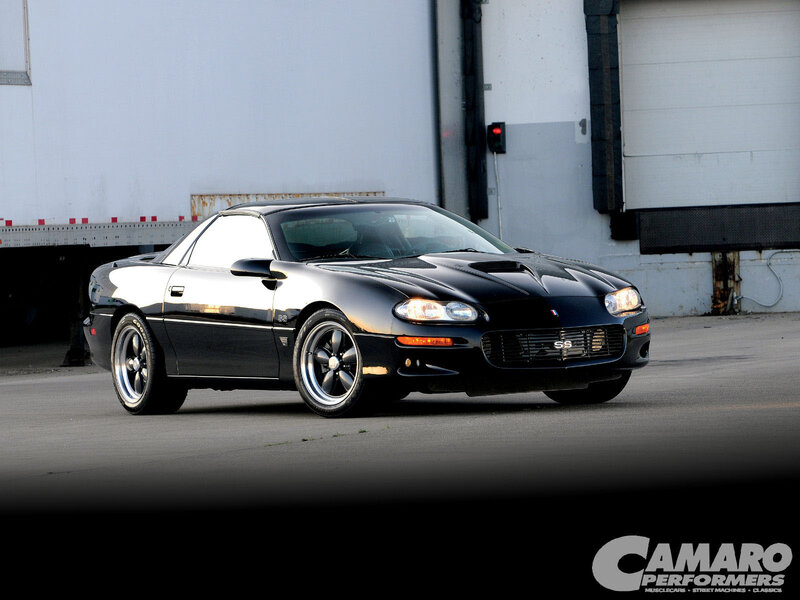 Black Camaro SS sports car