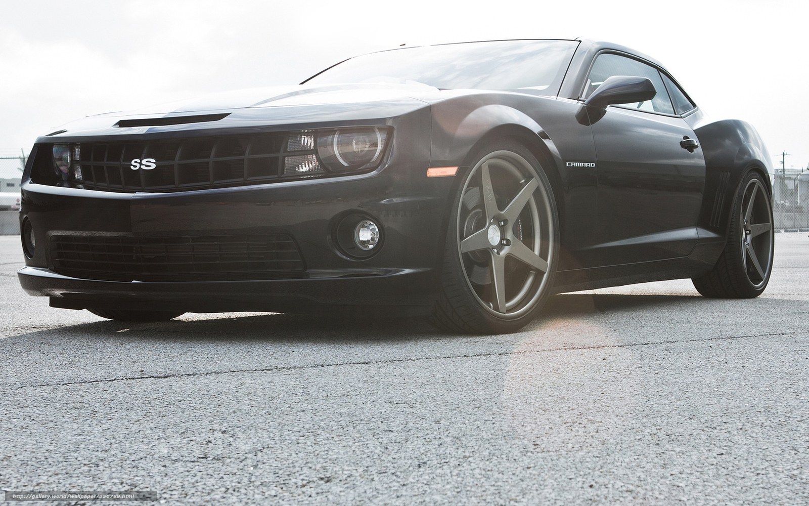 Black Camaro SS sports car