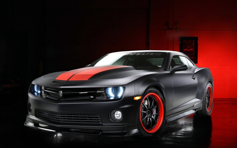 black camaro with red accents