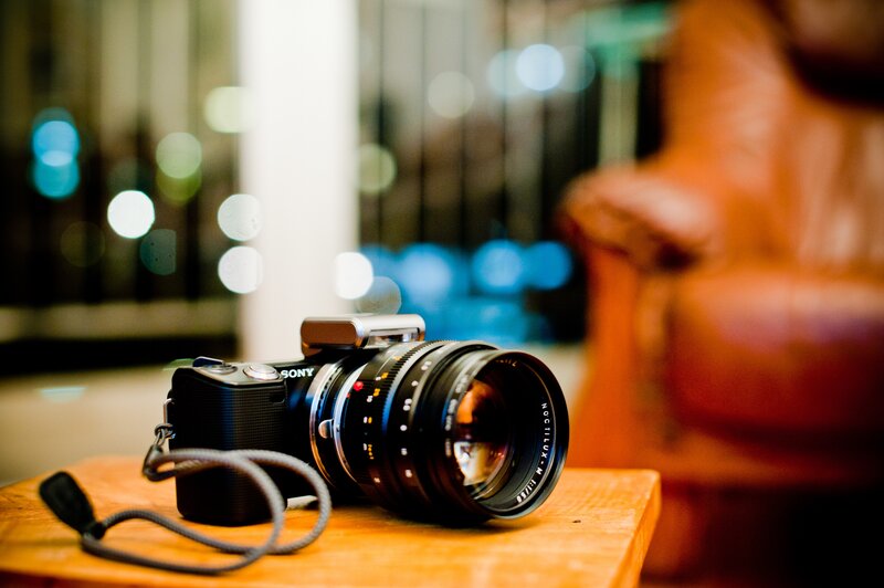Black Camera on Table