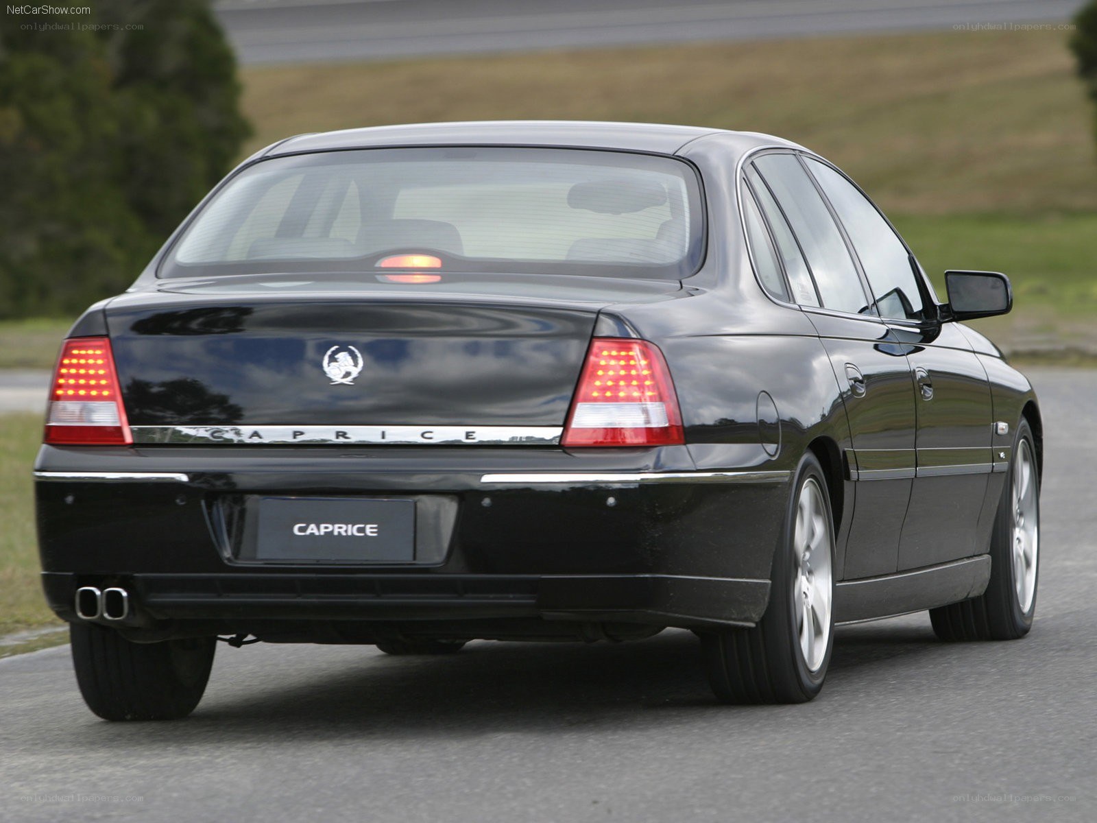 black caprice sedan rear view