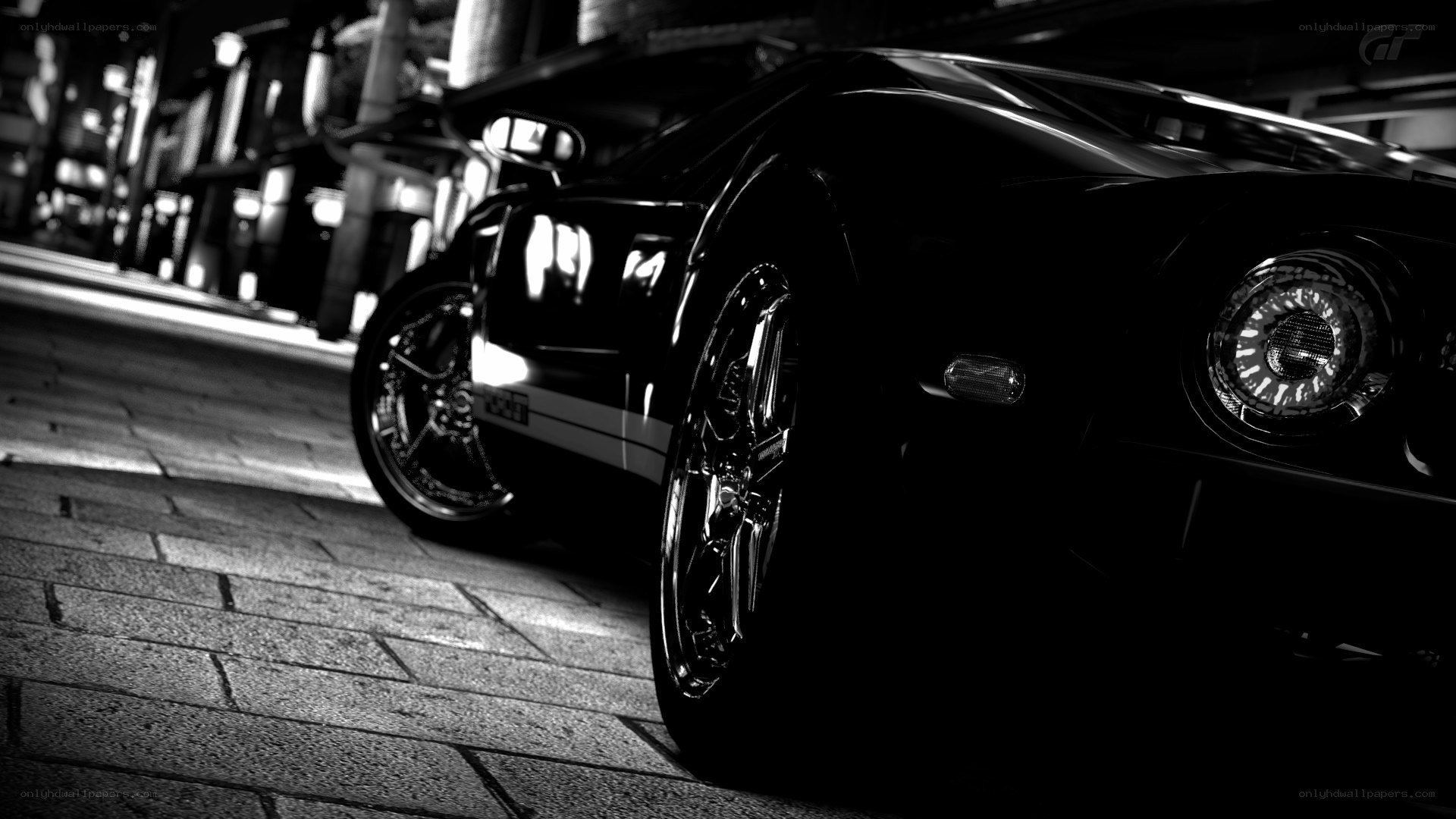 black car at night