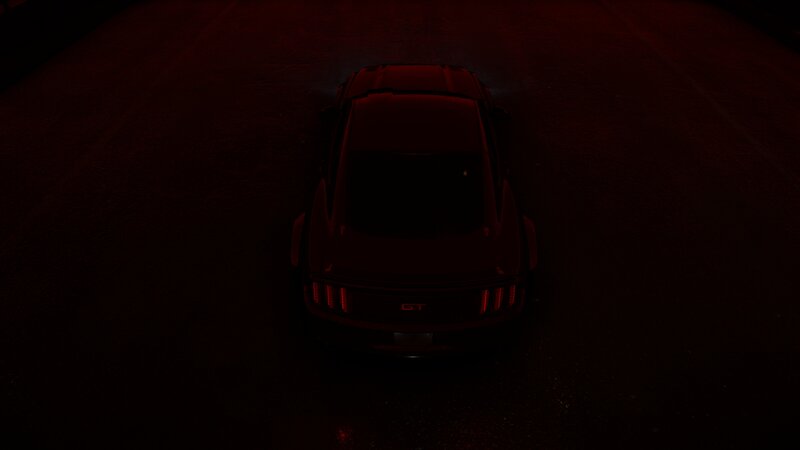 Black Car at Night — Dark, 3d Render