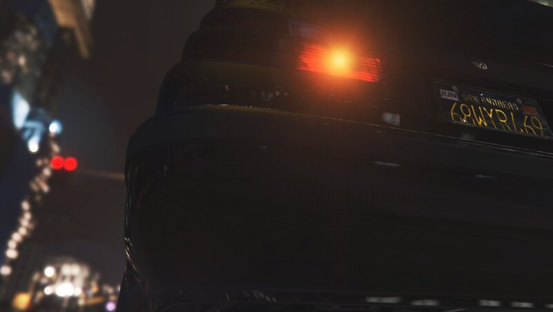 Black Car at Night — Dark, Dramatic