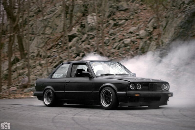 Black Car Drifting — Dynamic, Photograph