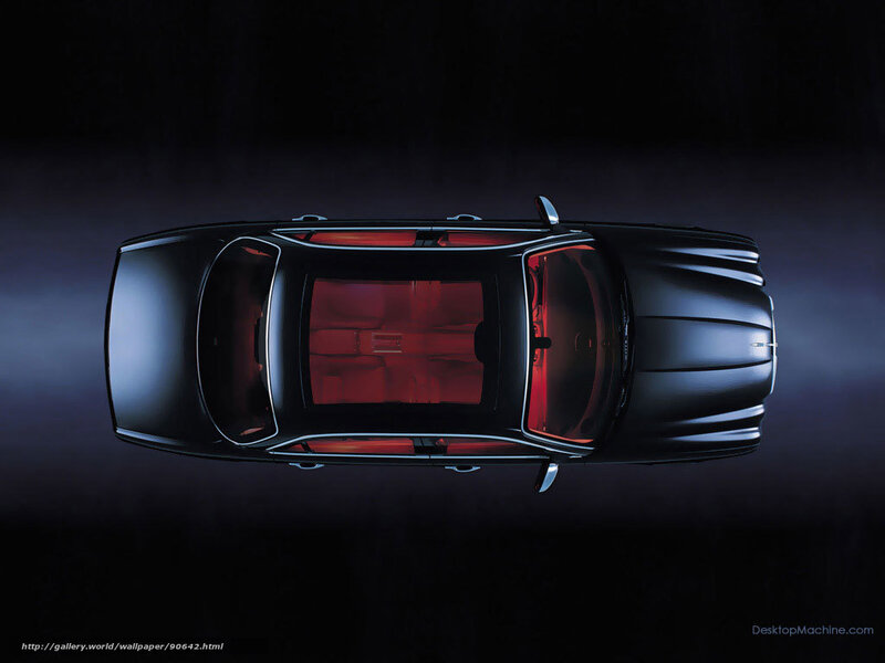 Black car from top view